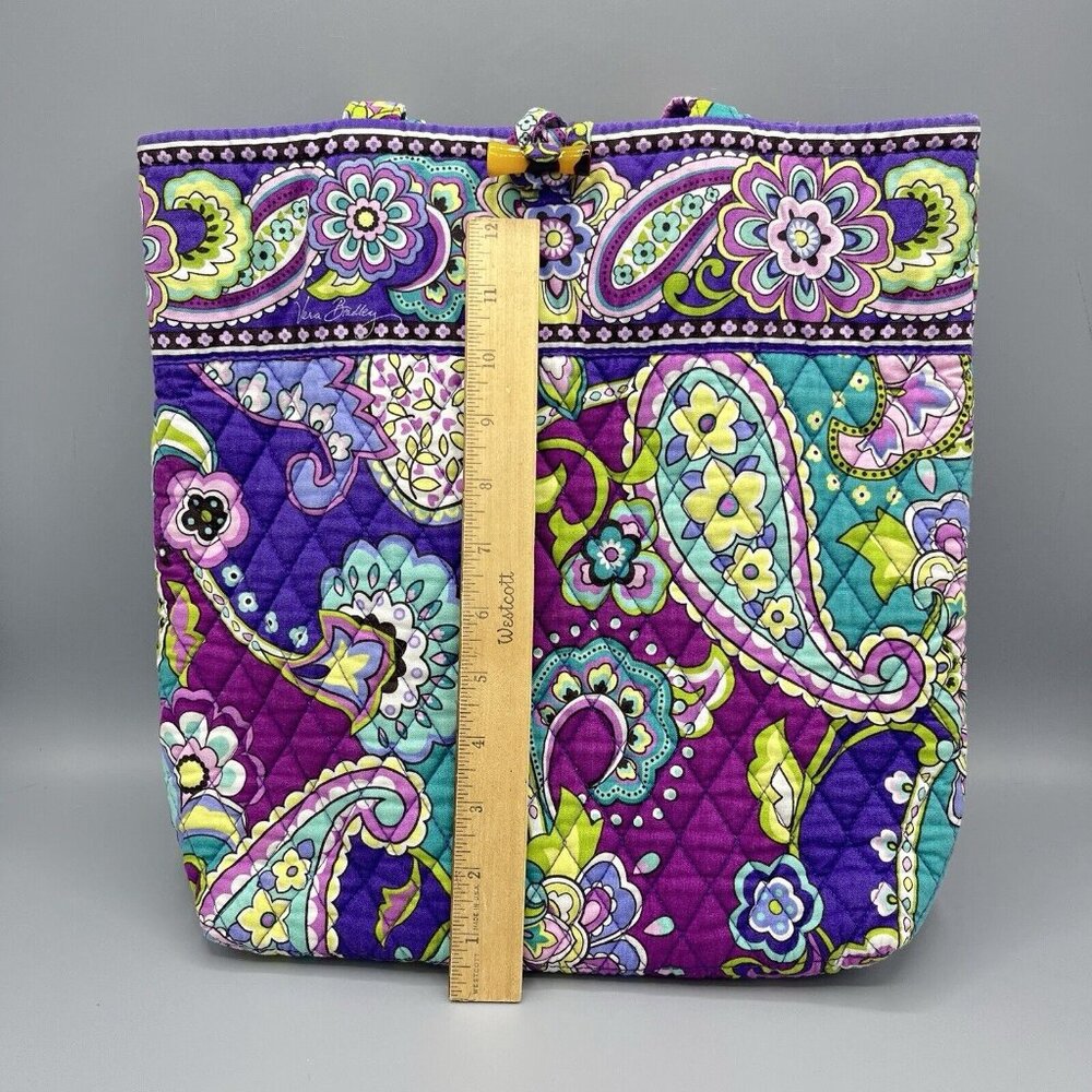 Vera Bradley 12"x13" Shoulder Tote Bag Heather Pattern 2013 Toggle Closure - Picture 9 of 11